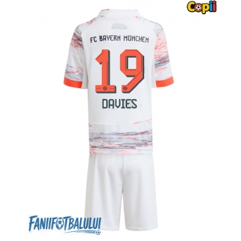 Bayern Munich Alphonso Davies #19 Echipament de Fotbal Replică 2025-26 Copii Deplasare (+ Șorturi)